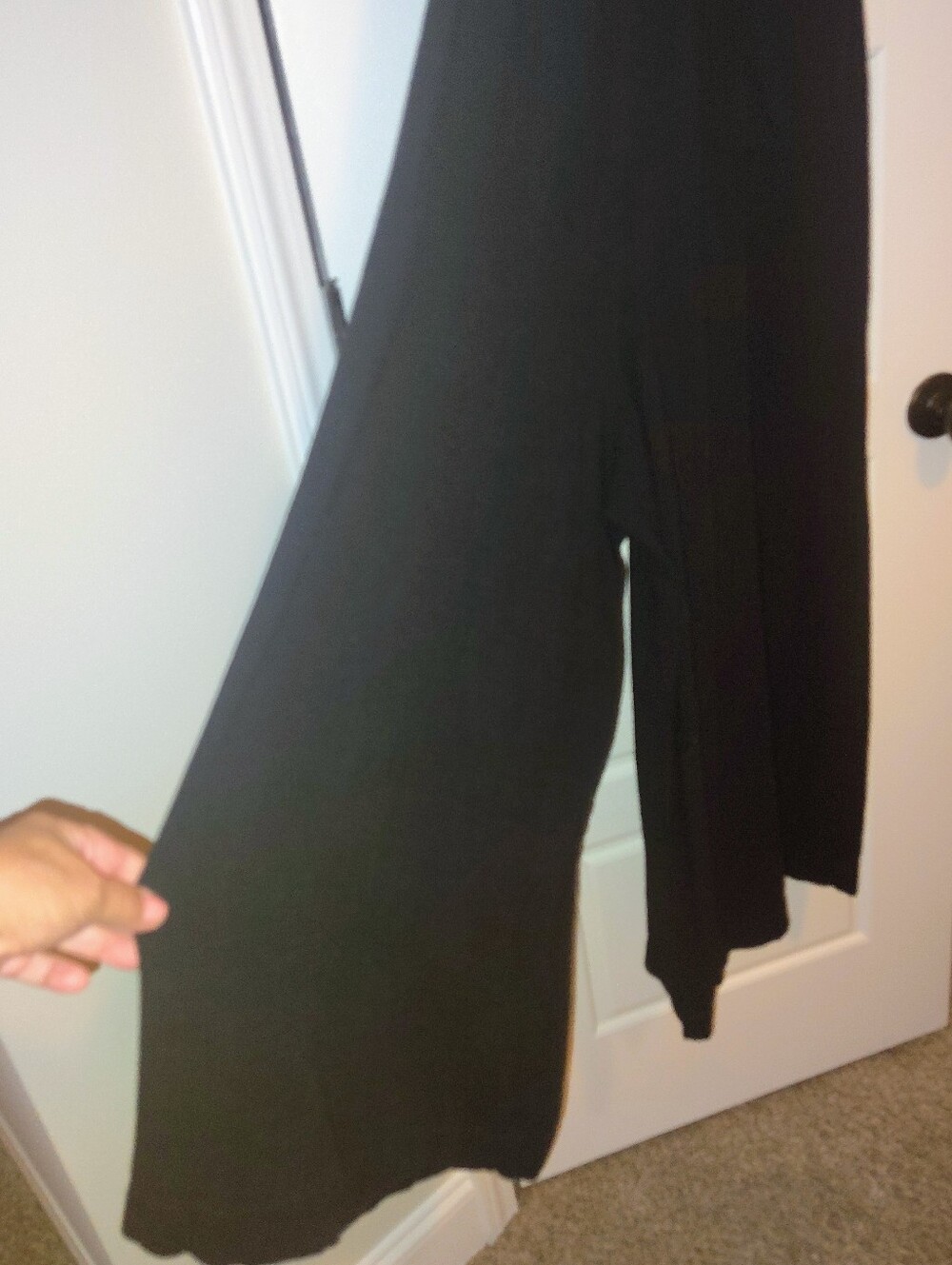 NATURAL LIFE Black Wide-Leg Tie-Strap Jumpsuit with Pockets- Carrington! - Picture 7 of 10